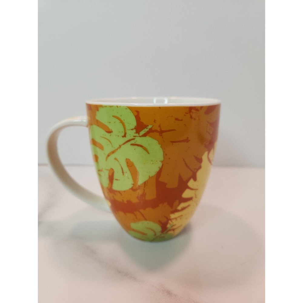 STARBUCKS Fall Autumn Leaf 14 oz Coffee Cup Mug.